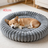 Round Flannel Pet Bed Cushion with PP Cotton Filling