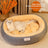 Small dog sleeping on a green thick pet mat