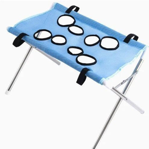 Foldable Pet Grooming Hammock Stand with Restraint Sling