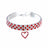 Elastic crystal pet necklace collar with silver plated charm in white, view 23