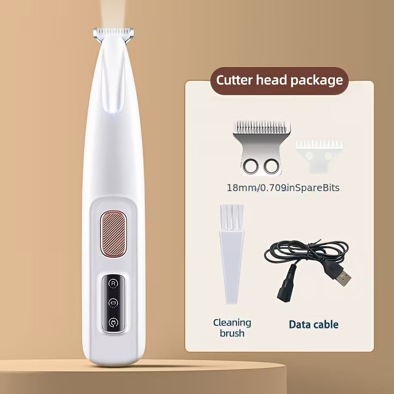 Waterproof Cordless Mini Pet Shaver with LED Light for Dogs and Cats