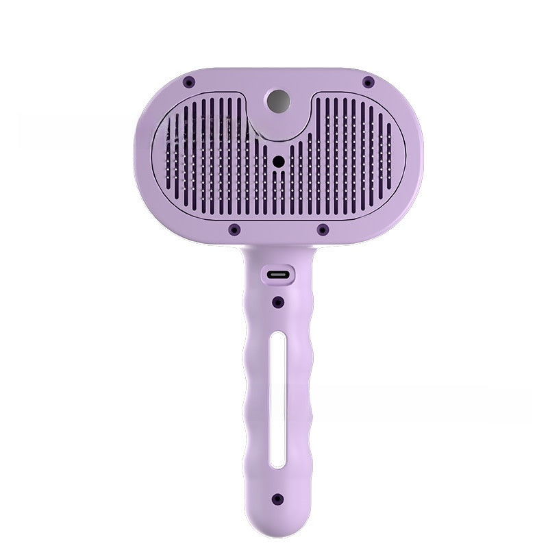 Rechargeable Spray Grooming Comb with Detangling Pins, 35ml Tank