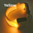 LED nylon pet collar with double-sided glow in Red, front view