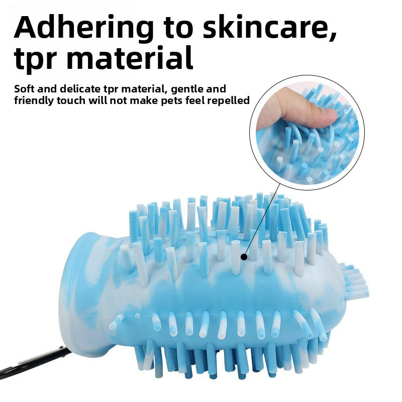 Handheld Silicone Dog Paw Cleaner with Soft Bristles
