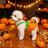 Orange pumpkin harness dress costume for dogs and cats, in Orange, image 1