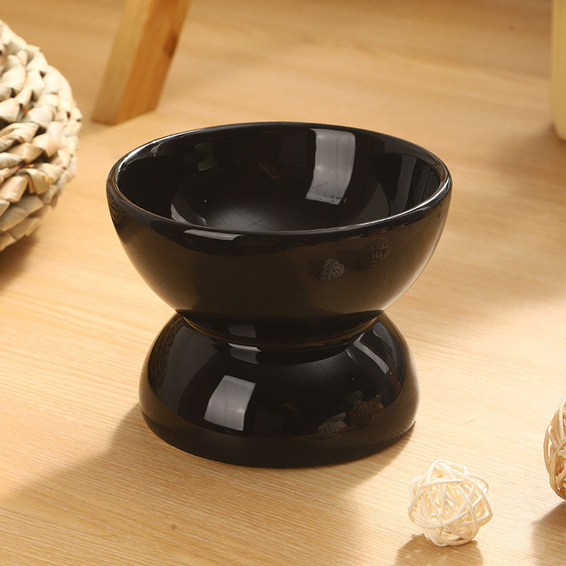 Ceramic Raised Pet Bowl with Gradient Finish for Cats and Small Dogs, Food or Water