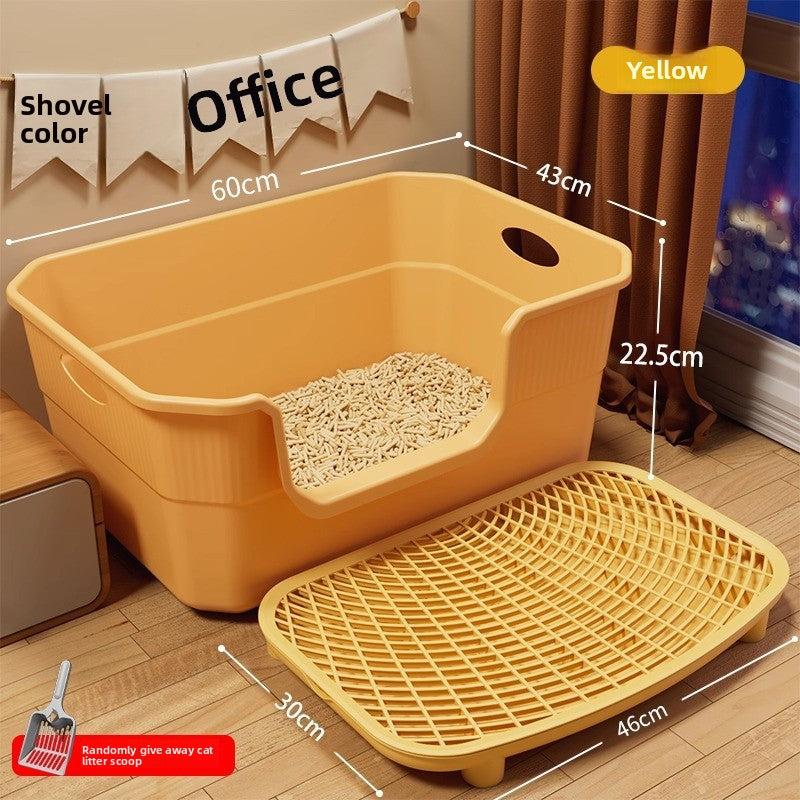 Double Layer Cat Litter Mat with Removable Feet and Anti-Splash