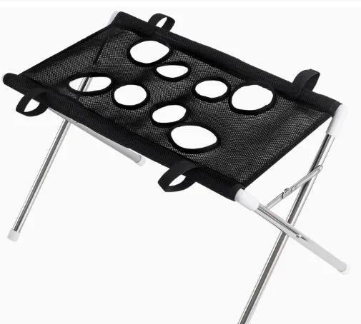Foldable Pet Grooming Hammock Stand with Restraint Sling