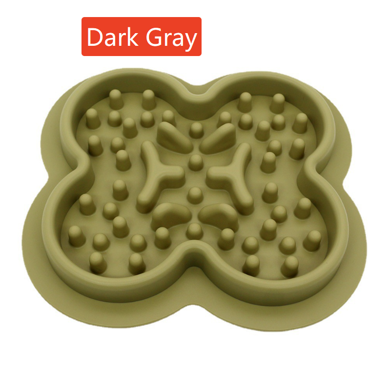 Non-Slip Silicone Slow Feeding Mat Bowl for Dogs and Cats in Square or Round Shape