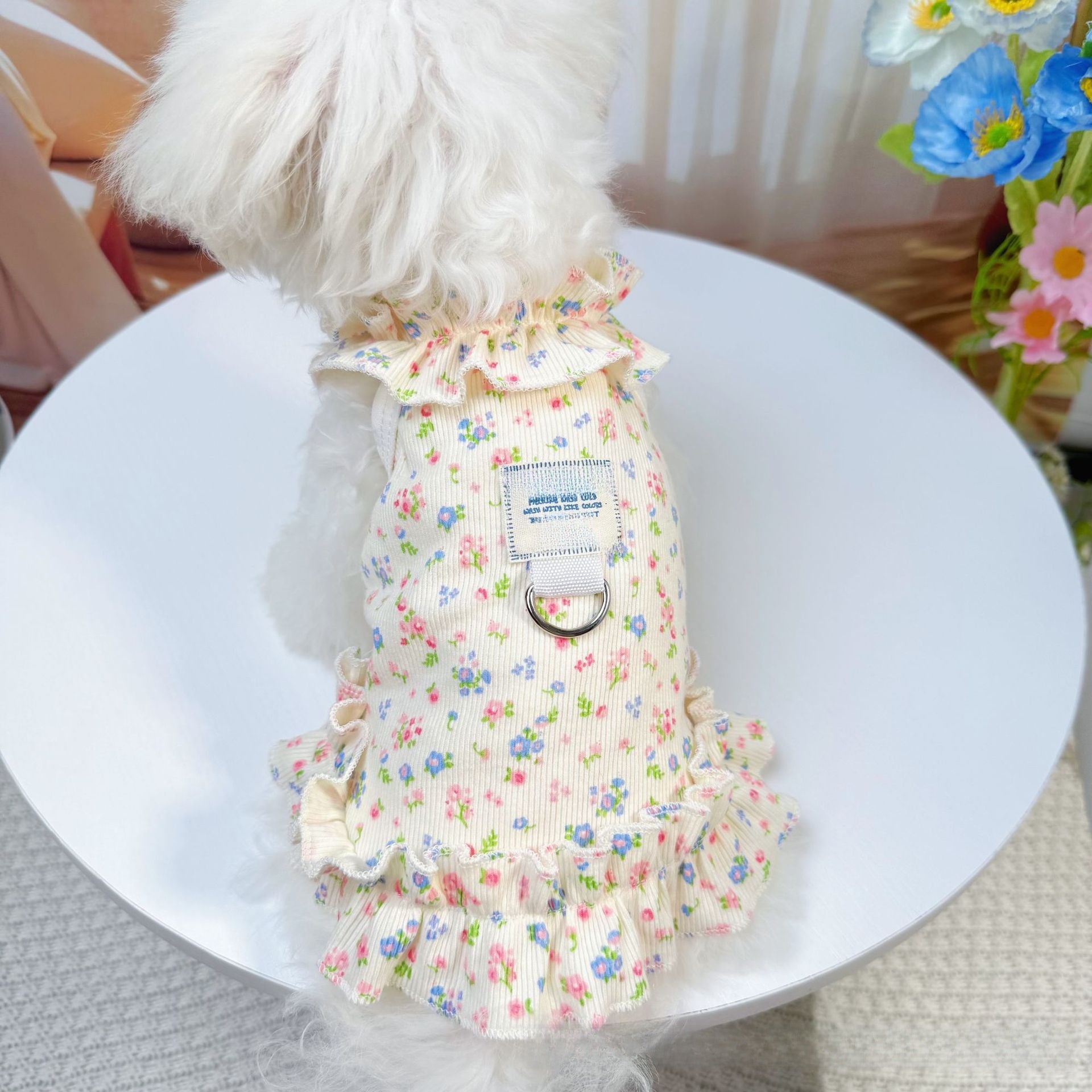 Floral strap skirt dress for dogs and cats, available in 3 colours, image 3