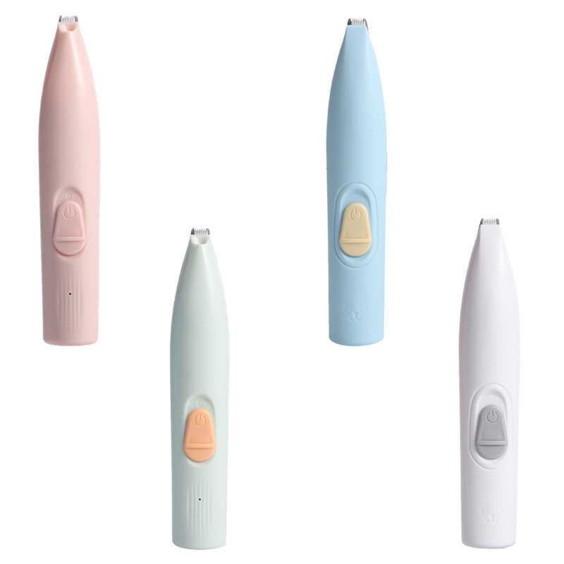 Silent Mini Paw Hair Trimmer, Battery or USB LED Models for Pets