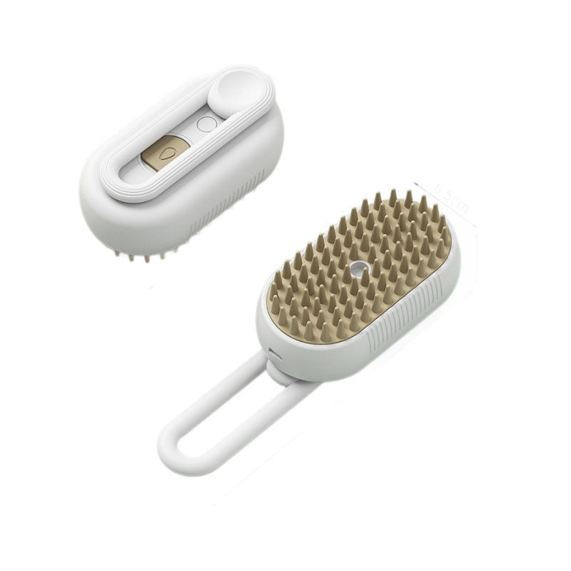 Electric Pet Spray Brush for Shedding, One-Click Mist and Steam