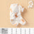 Flannel bear hoodie onesie for dogs and cats in White, front view