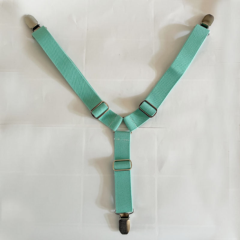 Adjustable elastic dog diaper suspender strap in plaid pattern, view 75
