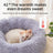Round plush donut cat bed with raised rim, view 4