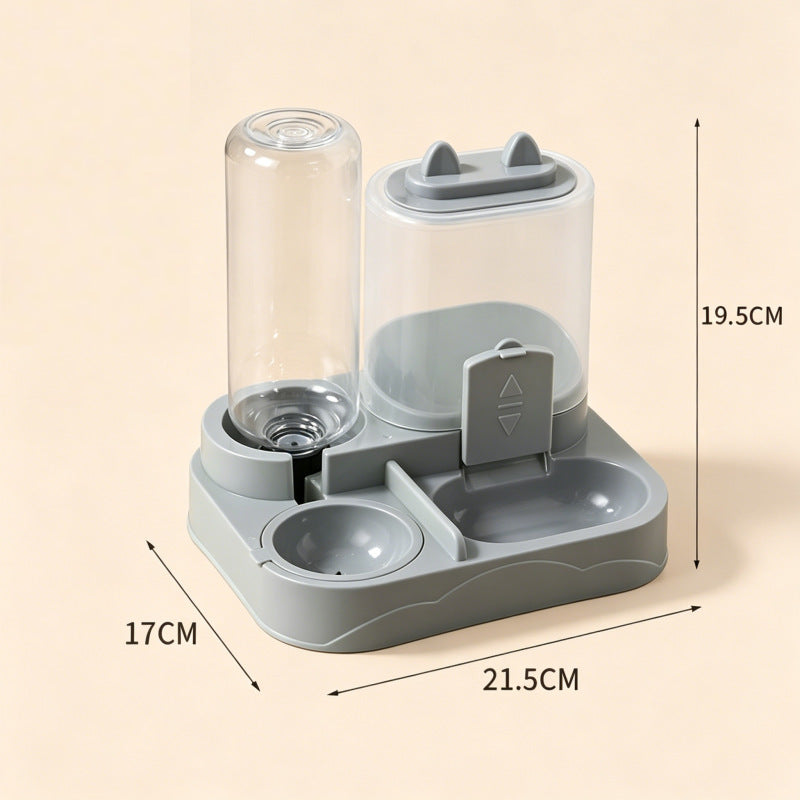 Cat ear gravity water dispenser for pets in green, product image 9