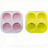 Four-Compartment Silicone Dog Snack Tray, Reusable and Easy to Clean, Yellow or Pink