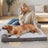Light grey memory foam pet mat with removable washable cover