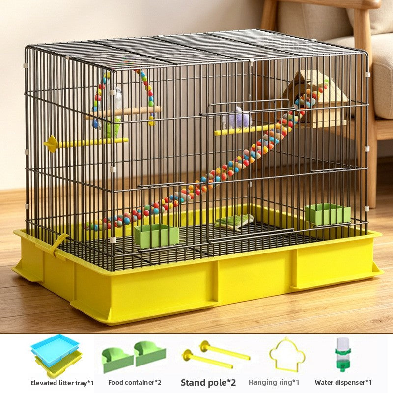 Iron bird cage for budgies and cockatiels in black or white, view 23