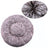 Round long plush nest bed for cats and dogs in Gradient Coffee