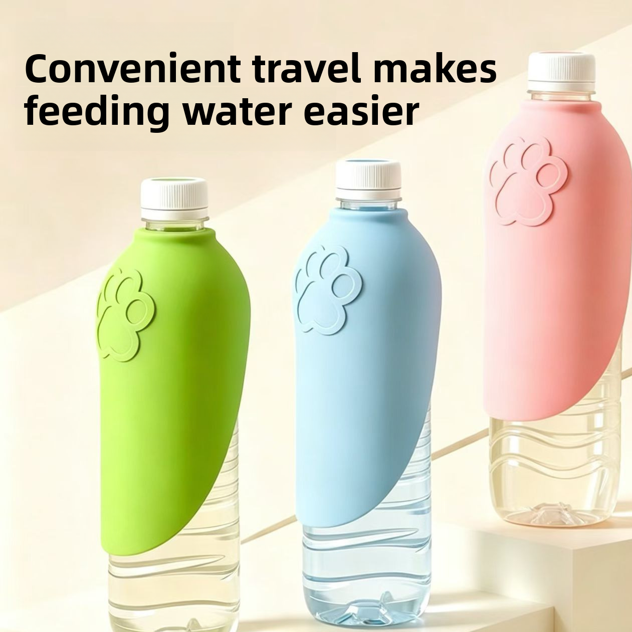 Portable outdoor silicone eco-friendly water bottle
