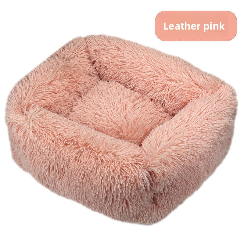 Square long plush pet bed, photo 13 of 65