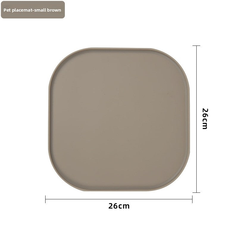 Foldable Non-Slip Silicone Pet Feeding Mat for Single or Double Bowls, Easy to Clean