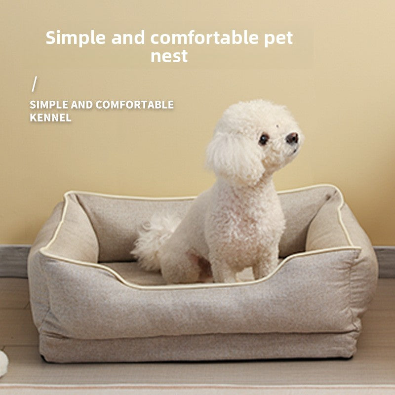 Warm pet bed with removable washable cover, photo 1 of 17