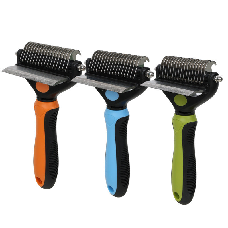 Dog and Cat Grooming Comb, Detangling and Deshedding Undercoat Tool