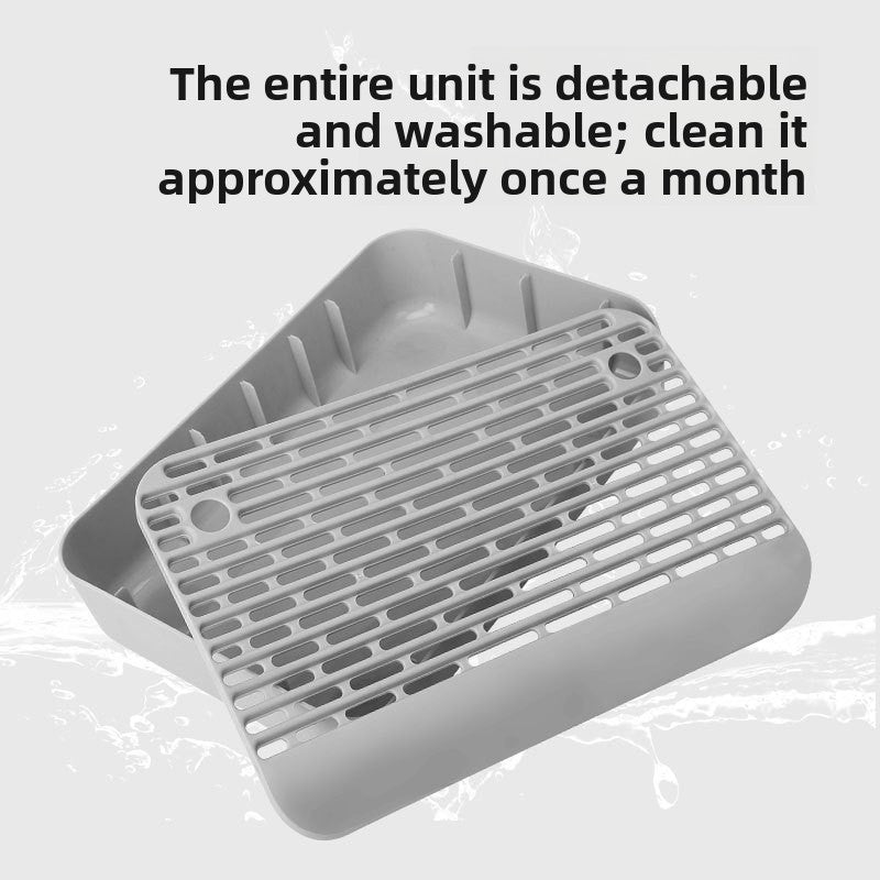 Double Layer Cat Litter Tray with Sifting Grid and Leak Guard