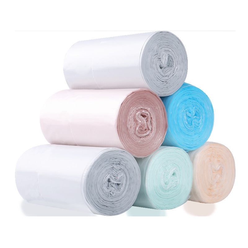 Thickened Disposable Vest-Style Cat Litter Rubbish Bags 3-Roll Pack in Four Colours