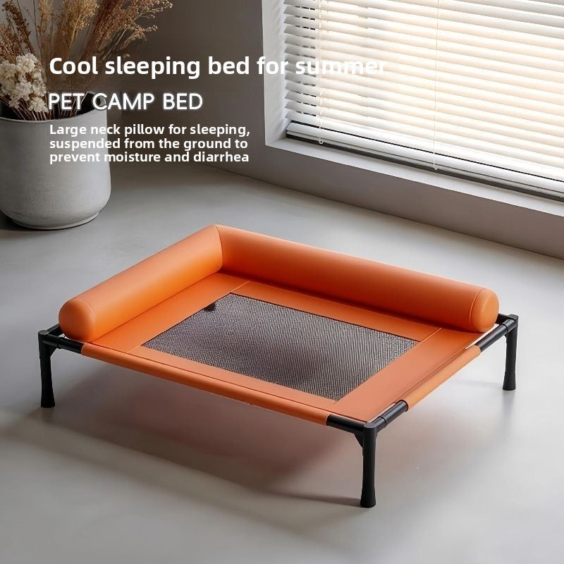 Foldable Elevated Dog Bed, Raised Cooling Cot for Outdoor Use