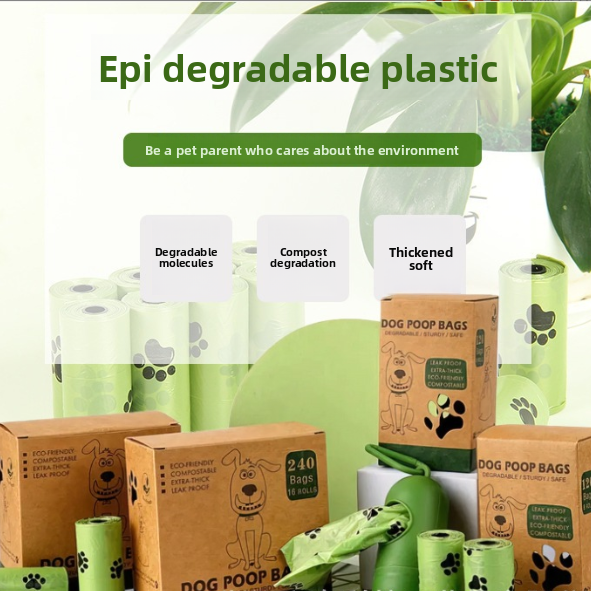 Degradable Pet Waste Bags in Rolls, Plain or Printed
