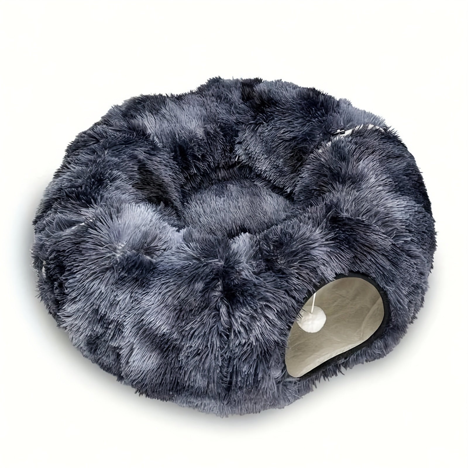 Washable donut cat tunnel bed with removable cover, 85cm pet nest - view 6