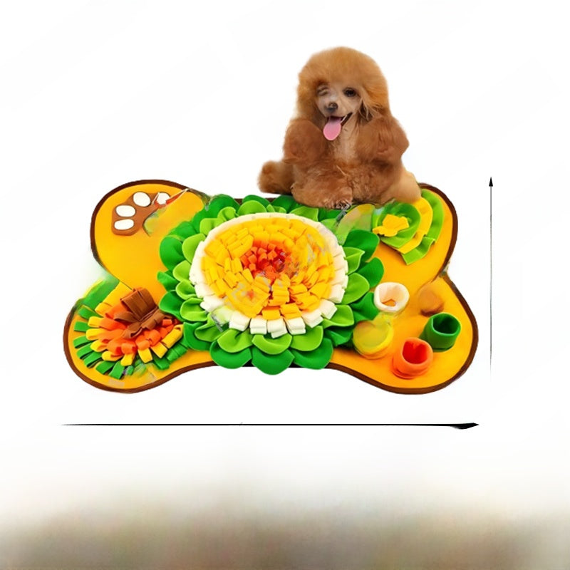 Dog puzzle snuffle mat for slow feeding and mental stimulation - view 13