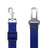 Adjustable nylon pet car seat belt lead with alloy clip in blue, view 2