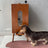 Retro Wooden-Style Semi-Automatic Pet Feeder with 10kg Food Hopper and Two Bowls