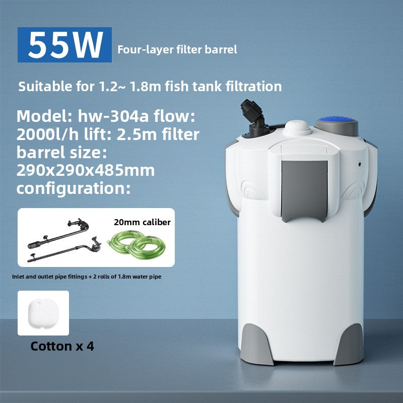External Aquarium Filter Canister with Pump