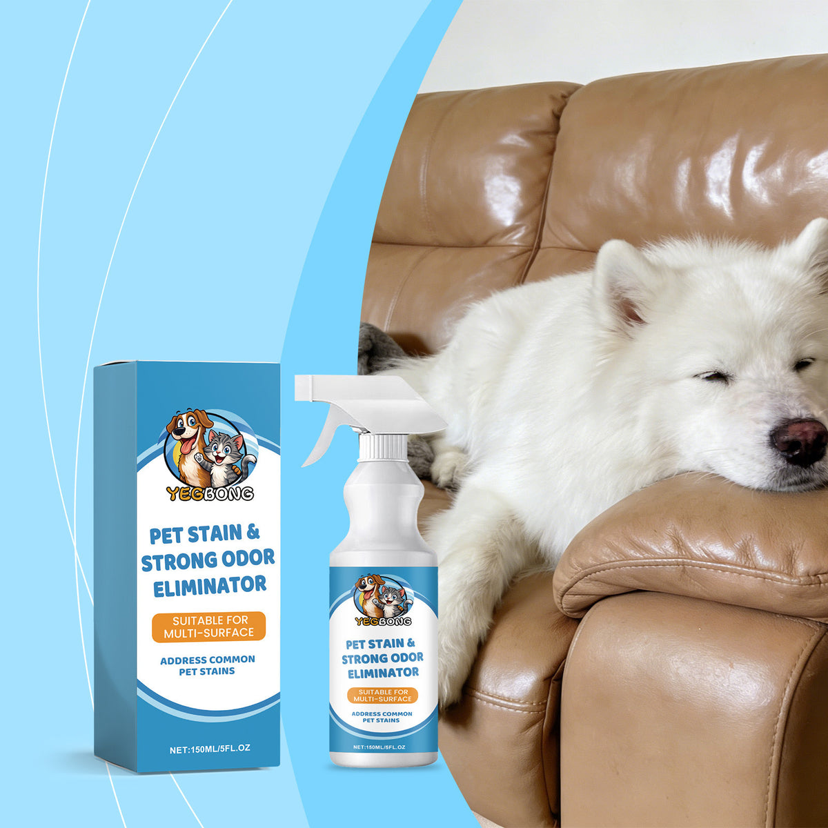 Pet Stain and Odour Remover for Carpets, Floors and Upholstery