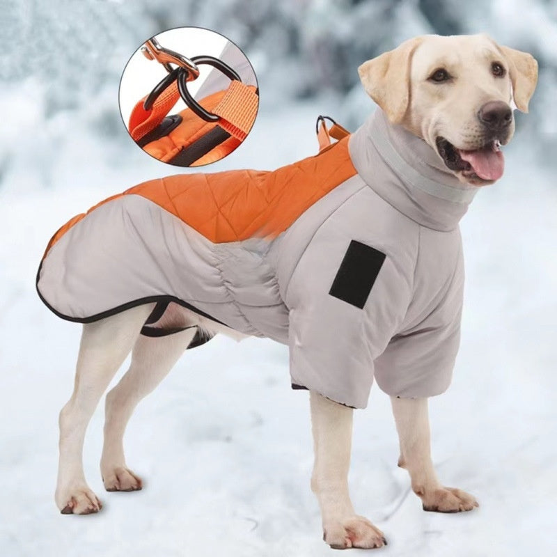 Reflective cape style dog winter coat, available in 4 colours, image 1
