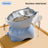Slanted Cat Food Bowl with Anti-Spill Stand, Kitten Tail Design