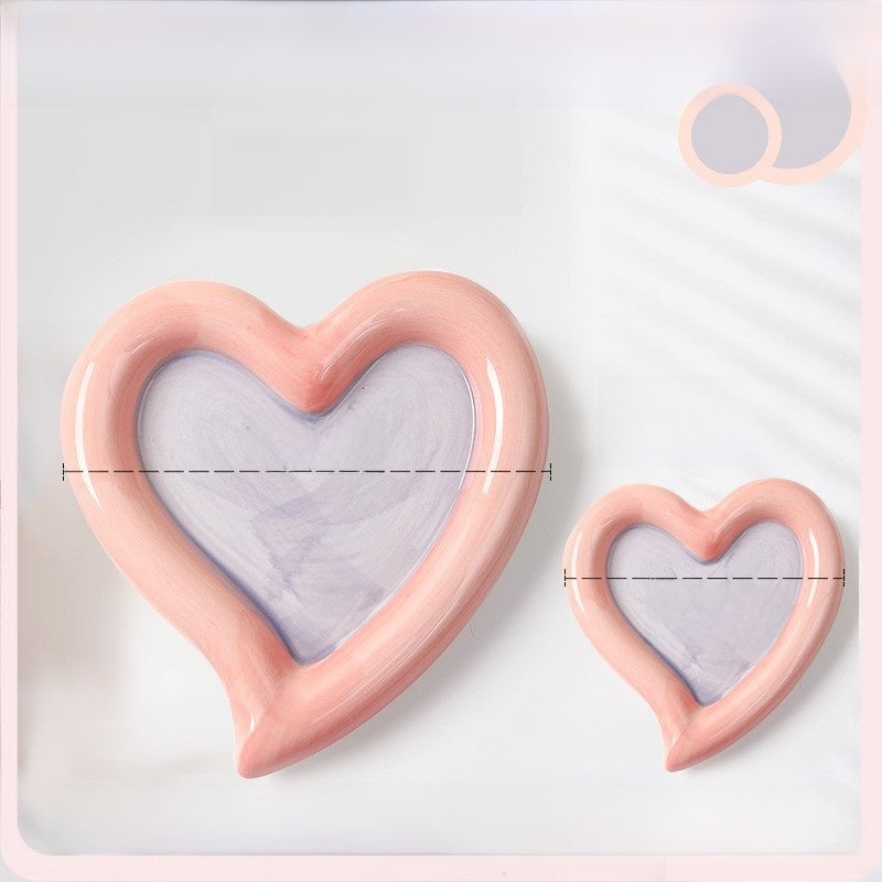 Glazed ceramic pet food plate with bear design in blue and pink, view 40