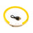 USB rechargeable LED silicone dog collar in White Bead Light, in use with a pet