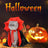 Cat wearing a red cartoon style witch cloak