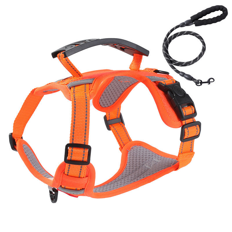 Reflective nylon vest dog harness, main product photo