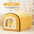 Enclosed pet bed with door curtain and removable pad for cats, photo 8