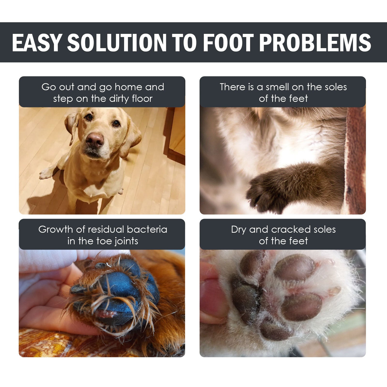 Pet Paw Cleaner for Dogs and Cats, Deep Cleaning Foot Pad Care