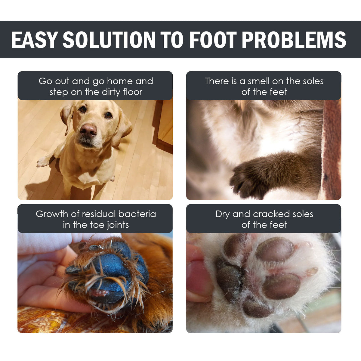 Pet Paw Cleaner for Dogs and Cats, Deep Cleaning Foot Pad Care