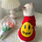 Smiley face cotton cat jumper in Black Smiley, side view