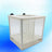 Mesh fish breeding isolation box with suction cups in aquarium, view 1